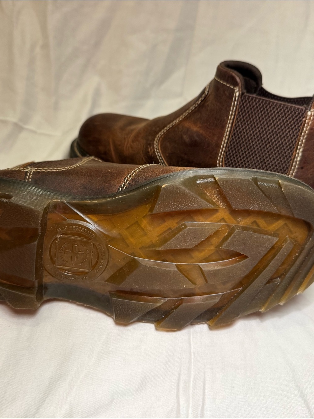 Dr. Martens Brown Leather Chelsea Work Boots Men’s [Size 7/ Woman’s 8] - Picture 7 of 11